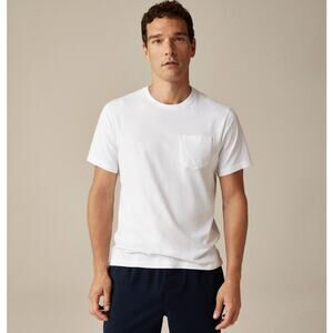 J.Crew Broken-In Short Sleeve Pocket Shirt Mens L White Crewneck Pullover Cotton